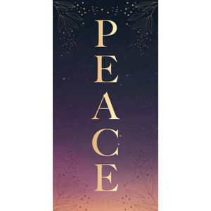 Church Banner - Behold Our Savior Purple Nativity Advent Set - Peace