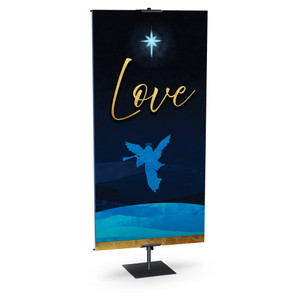 Church Banner - Nativity Star Nightscape - Love