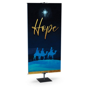 Church Banner - Nativity Star Nightscape - Hope