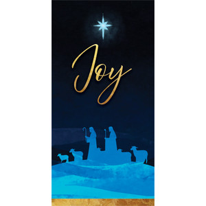 Church Banner - Nativity Star Nightscape - Joy