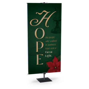 Church Banner - Fine Art Poinsettia Advent - Hope