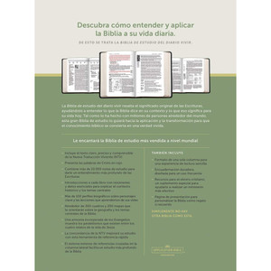 Biblia de estudio del diario vivir NTV - Nueva Traduccion Viviente (Spanish, 2512 pages) - Case of 8