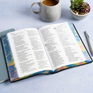 RVR 1960 Biblia, Letra Grande Tamano Manual, Edicion Especial, Azul Nocturno, Simil Piel - Case of 12
