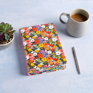 RVR 1960 Biblia Letra Grande, Tamano Manual, Edicion Especial, Multicolor Floral, Simil Piel - Case of 12