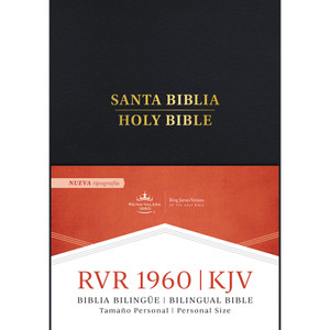 RVR 1960/KJV Biblia bilingue tamano personal, negro tapa dura (Edicion 2024) - Case of 16