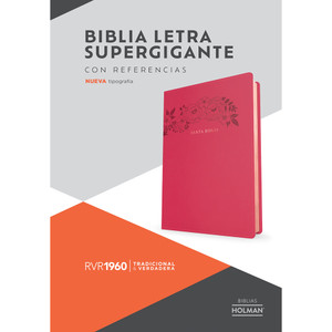 RVR 1960 Biblia Letra Supergigante, Floral Simil Piel - Case of 12