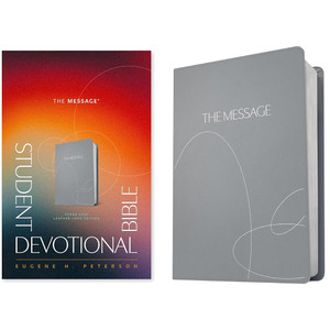The Message Student Devotional Bible (Leather-Look, Stone Gray) - Case of 12
