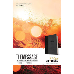 The Message Deluxe Gift Bible (Black/Slate) - Case of 20