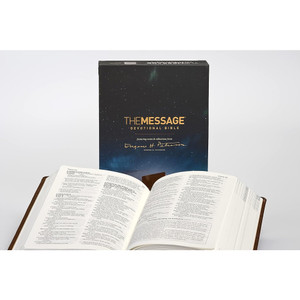 The Message Devotional Bible (Leather-Look, Brown Cross), Case of 16