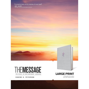 The Message Large Print (Hardcover, Deluxe Lavender on Linen), Case of 12