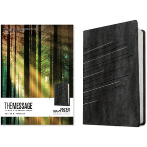 The Message Super Giant Print (Leather-Look, Charcoal/Silver) - Case of 8
