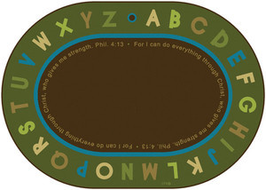 Philippians 4:13 Literacy Rug - Nature (6' x 9' Oval) Philippians 4:13 Literacy Rug - Nature (6' x 9' Oval)