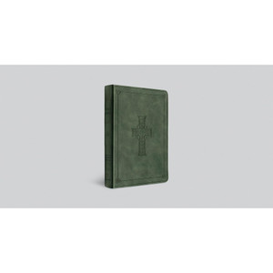 ESV Large Print Value Compact Bible (TruTone, Quiet Forest, Celtic Cross Design) - Case of 28