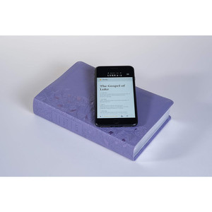 KJV Personal Size Giant Print Bible, Filament Enabled (LeatherLike, Peony Lavender, Red Letter) - Case of 16