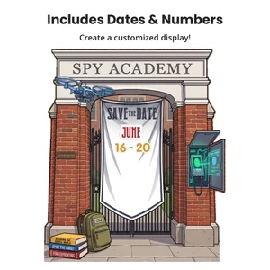 Save The Date Display - Spy Academy Easy Scene Pop-Up Giant VBS Display Bundle - VBS 2027