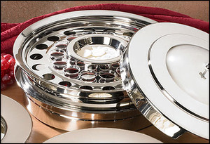 Stacking Communion Tray - Silver Finish by Sudbury Stacking Communion Tray - Silver Finish by Sudbury