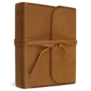 ESV Single Column Journaling Bible (Natural Leather, Brown, Flap with Strap)