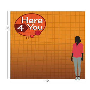 Team Family Year 3: Here 4 You Photo-Op Fabric Backdrop