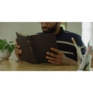 ESV Study Bible-Buffalo Leather, Deep Brown
