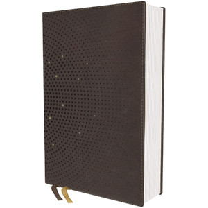NIV Clear Focus Bible, Leathersoft (Charcoal Brown) - Case of 8