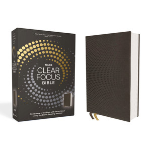 NASB Clear Focus Bible, Leathersoft, Charcoal Brown, 1995 Text - Case of 8