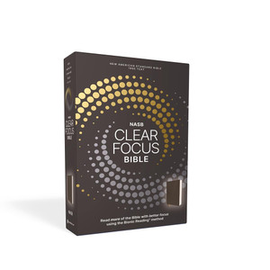 NASB Clear Focus Bible, Leathersoft, Charcoal Brown, 1995 Text - Case of 8