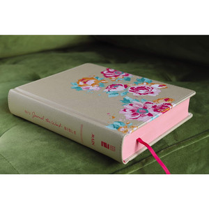 NIV Journal the Word Bible for Teen Girls, Leathersoft over Board, Gold/Floral, Red Letter - Case of 12