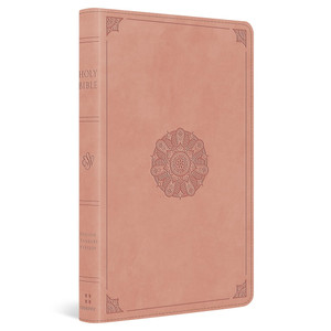 ESV Thinline Bible - TruTone Blush Rose, Emblem Design - Case of 20