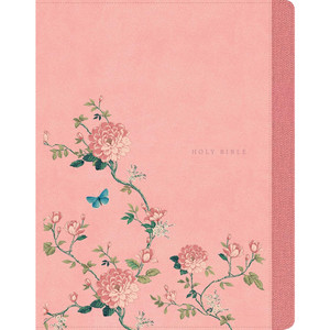 KJV Notetaking Bible, Pink Floral LeatherTouch, Zipper Edition - Case of 24