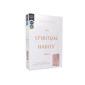 NIV Spiritual Habits Bible, Leathersoft, Pink, Red Letter, Thumb Indexed, Comfort Print - Case of 12