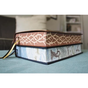 NIV Heritage Bible, Page Edge Art Edition, Leathersoft, Brown, Red Letter, Comfort Print - Case of 12