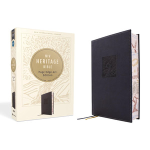 NIV Heritage Bible, Page Edge Art Edition, Leathersoft over Board, Navy, Red Letter, Comfort Print - Case of 12