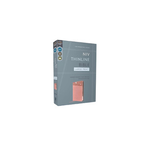 NIV Thinline Bible, Large Print, Leathersoft, Pink, Red Letter, Comfort Print - Case of 20