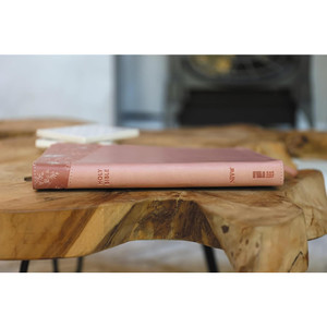 NIV Thinline Bible, Large Print, Leathersoft, Pink, Red Letter, Comfort Print - Case of 20