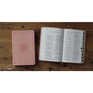 ESV Thinline Bible, Thumb Indexed (TruTone, Blush Rose, Emblem Design) - Case of 20