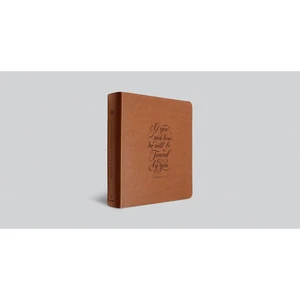 ESV Journaling Study Bible (TruTone, English Saddle, 1 Chronicles 28:9 Design) - Case of 8