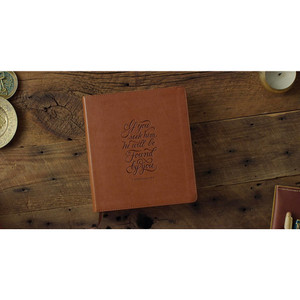 ESV Journaling Study Bible (TruTone, English Saddle, 1 Chronicles 28:9 Design) - Case of 8