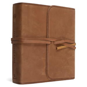ESV Journaling Study Bible (Natural Leather, Brown, Flap w/ Strap)