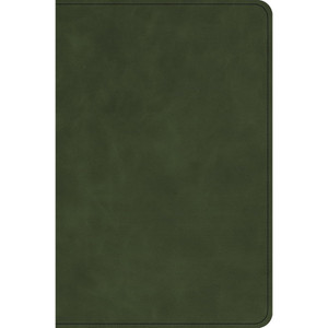 CSB Thinline Bible, Holman Handcrafted Collection, Easy-to-Read Optimal Type, Premium Marbled Olive Calfskin, Zipper Edition
