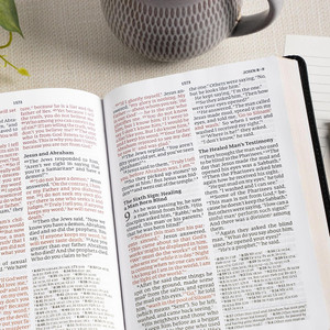 CSB Large Print Personal Size Reference Bible, Digital Study Edition, Easy-to-Read Optimal Type, Black Genuine Leather - Case of 12