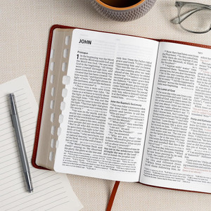 CSB Large Print Personal Size Reference Bible, Digital Study Edition, Burnt Sienna LeatherTouch, Indexed - Case of 12