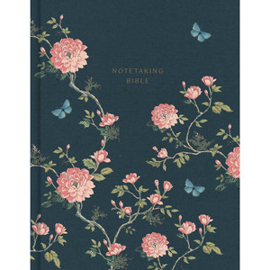 KJV Notetaking Bible, Expanded Reference Edition, Navy Floral Cloth Over Board - Case of 8