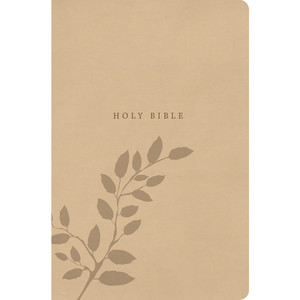 CSB Large Print Personal Size Reference Bible, Value Edition, Easy-to-Read Optimal Type, Beige LeatherTouch - Case of 12