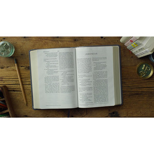 ESV Large Print Wide Margin Bible (TruTone, Slate Blue, Ornament Design) - Case of 10