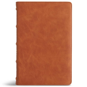 CSB Thinline Bible, Easy-to-Read Optimal Type, Holman Handcrafted Collection, Marbled Chestnut Premium Calfskin