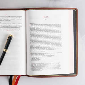 CSB Single-Column Wide-Margin Bible, Holman Handcrafted Collection, Marbled Tan Premium Calfskin