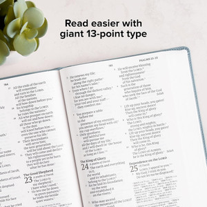 CSB Giant Print Reference Bible, Easy-to-Read Optimal Type, Digital Study Edition, Weathered Blue LeatherTouch - Case of 12