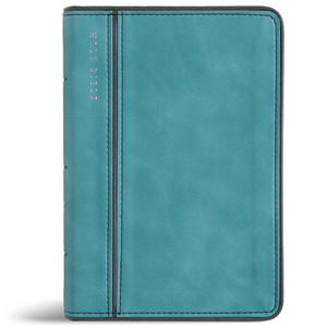 CSB Large Print Compact Reference Bible, Easy-to-Read Optimal Type, Digital Study Edition, Teal LeatherTouch - Case of 24