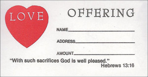 Offering Envelope - Love Offering No. 3 Size KJV (Box of 100) Offering Envelope - Love Offering No. 3 Size KJV (Box of 100)