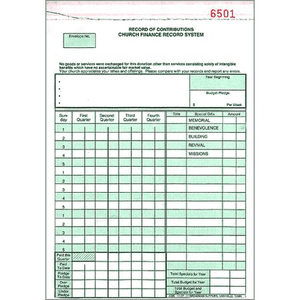 Record of Contributions - CF11 (pack of 100)